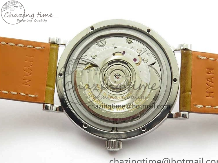 MIROTIME 0127 Durable Portofino 37mm SS V7F 1:1 Best Edition White Dial on Light Brown Leather Strap A 7092